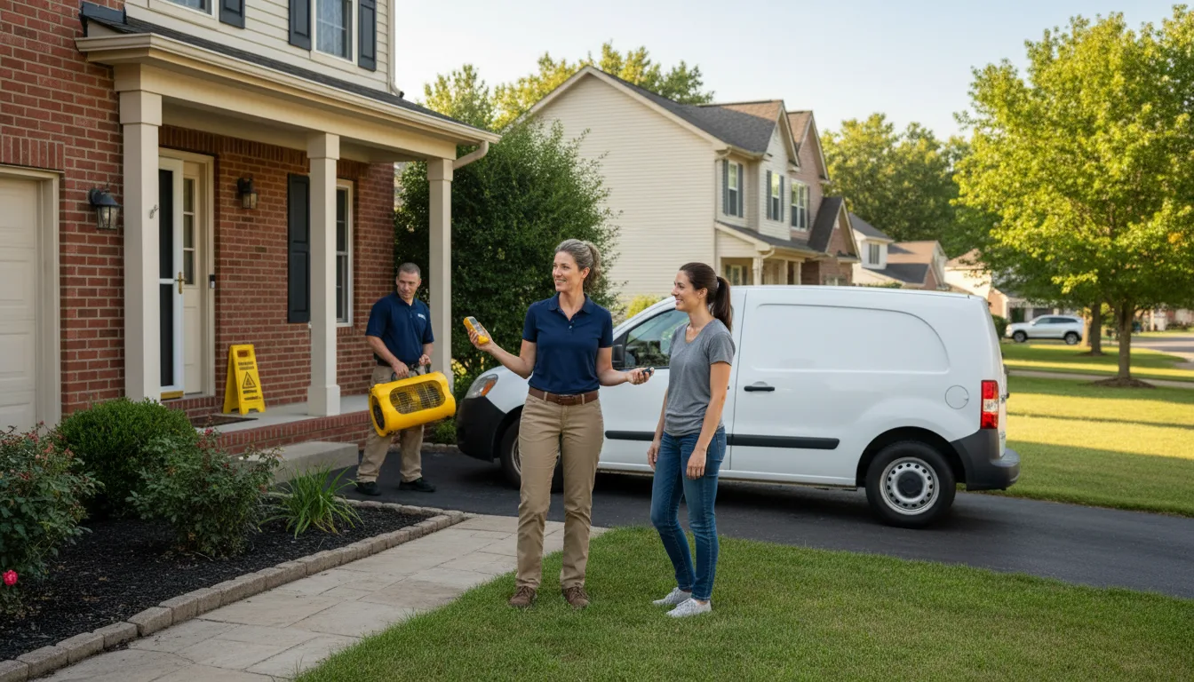 Residential water damage restoration in Yorkville, TN